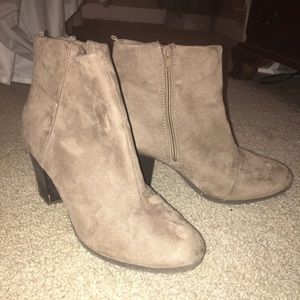 Brown Suede Booties
